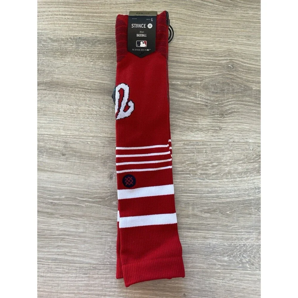 NEW Stance MLB Washington Nationals Diamond Pro OTC Socks Men's Large 9-13 (NWT)